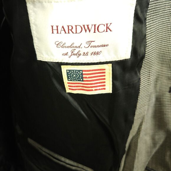 Hardwick Mens 46R Gray Worsted Wool Ventless 2-Button Sports Coat Blazer - Picture 4 of 9